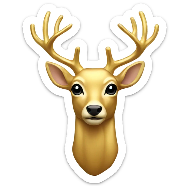 Gold deer sticker
