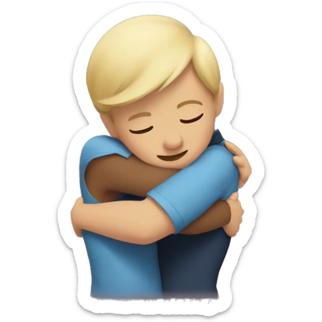Emotional hug sticker