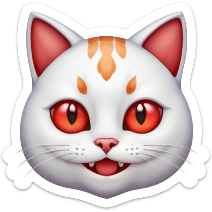 cat red eyes on her chest is the cutest person monster red and white in my opinion and she has a lot to do  sticker