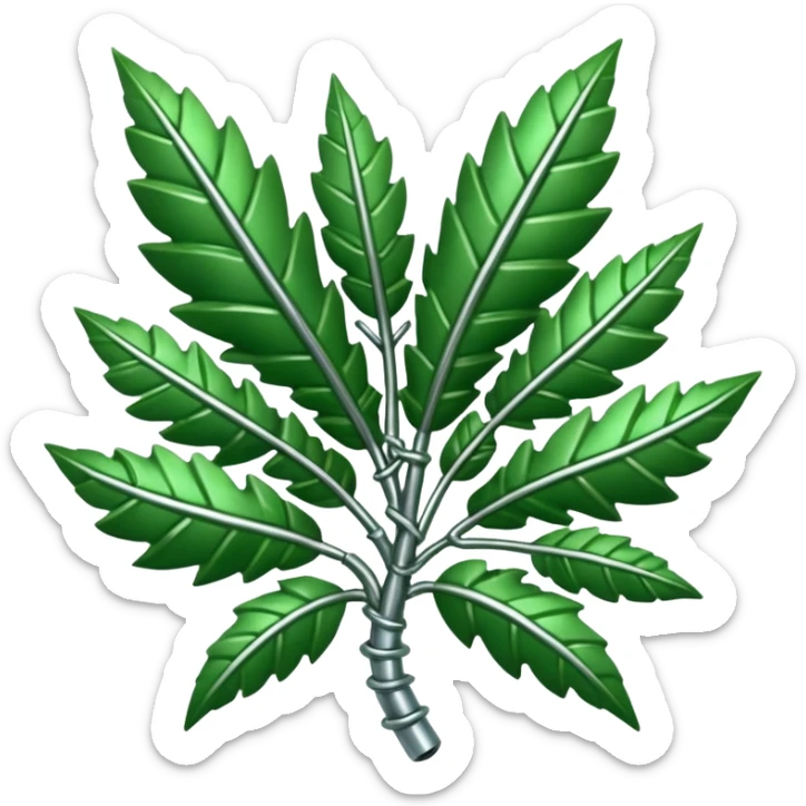 quiero una fucion de pernos y hojas de arbol ahi esta un referente sticker