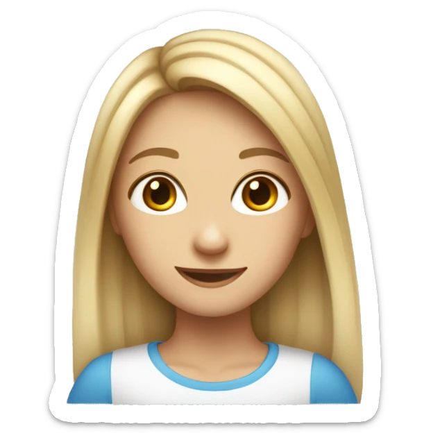 Here’s the translation:

"Draw a pretty girl with long hair, fair skin, no glasses, and a smiling face." sticker