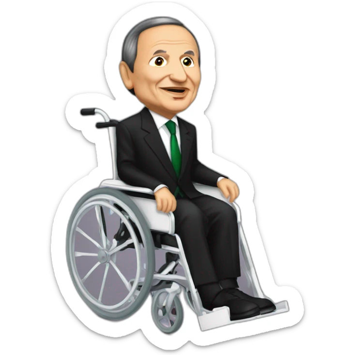 Algerian president abdelaziz bouteflika in his wheelchair sticker