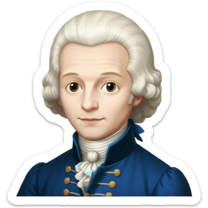 Maximilian Robespierre as depicted in the anonymous painting of the Musée Carnavalet sticker