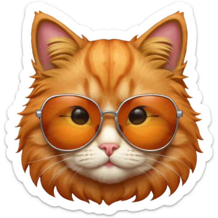 Cat with sunglasses sticker