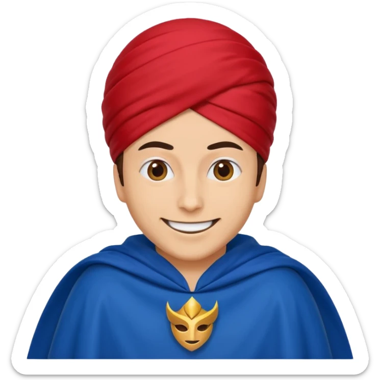 Flying Jatt emoji from the bollywood movie a flying Jatt also add his blue cape sticker