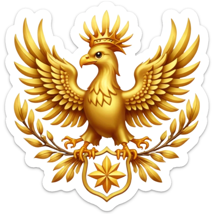 phoenix crest/brosch sticker