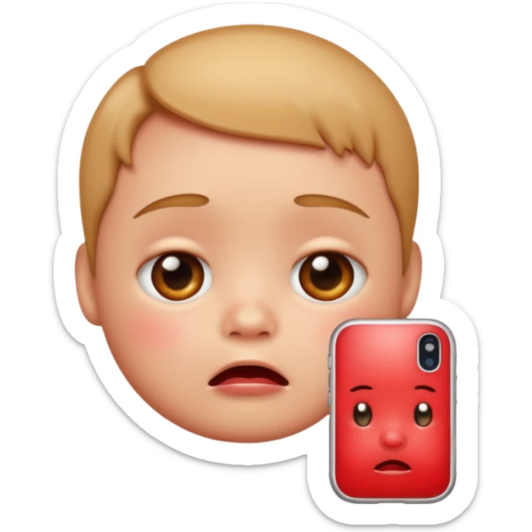 Please make an iPhone version of the baby emoticon that hurts because of the fever sticker