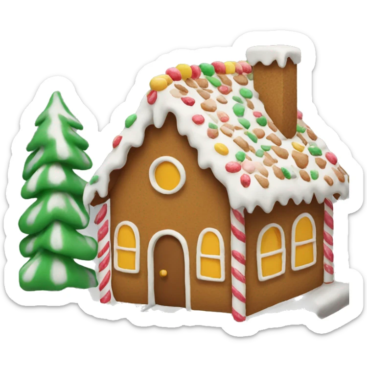 Gingerbread house sticker