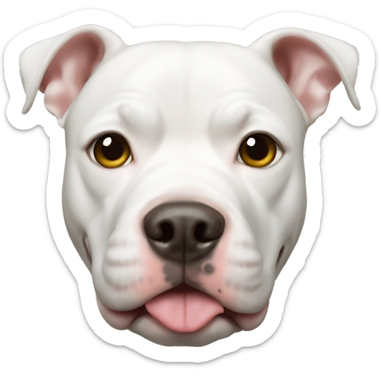 White pitbull  sticker