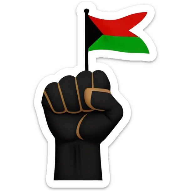 Black Power Fist and Red and Black and Green Flag  - Juneteenth - Freedom is NOT free ! sticker