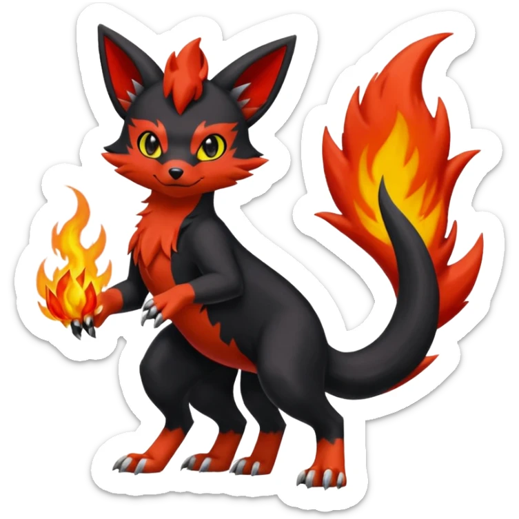 
Houndour-Torracat-
Salandit-Fennekin-Fakémon-Digimon-fusion (full body) sticker