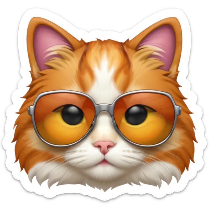 Cat with sunglasses sticker
