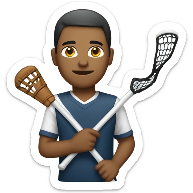 Just leave adult in emoji but put a lacrosse stick in hand  sticker