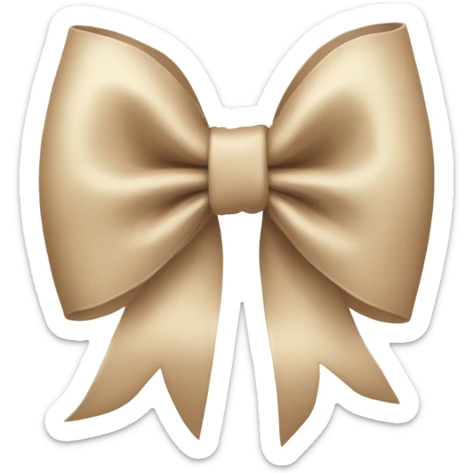 Beige bow  sticker