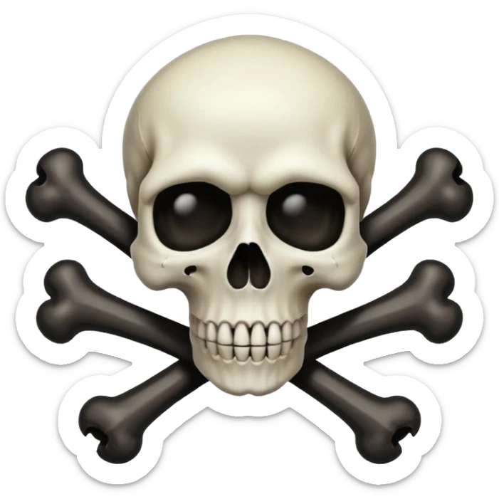a poisonous cloud of gas, dark swamp color, with an image of a skull and two crossed bones behind the skull sticker