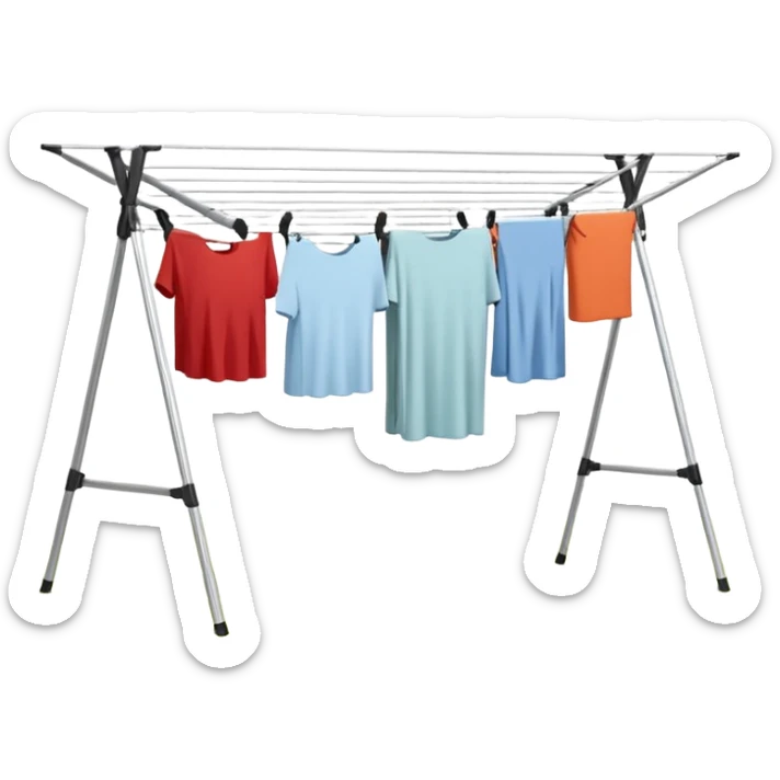Brabantia Lift-O-Matic Outdoor 4 Arm Clothesline (197 ft/Ø 1.8") Height Adjustable, Folding Clothes Drying Rack sticker