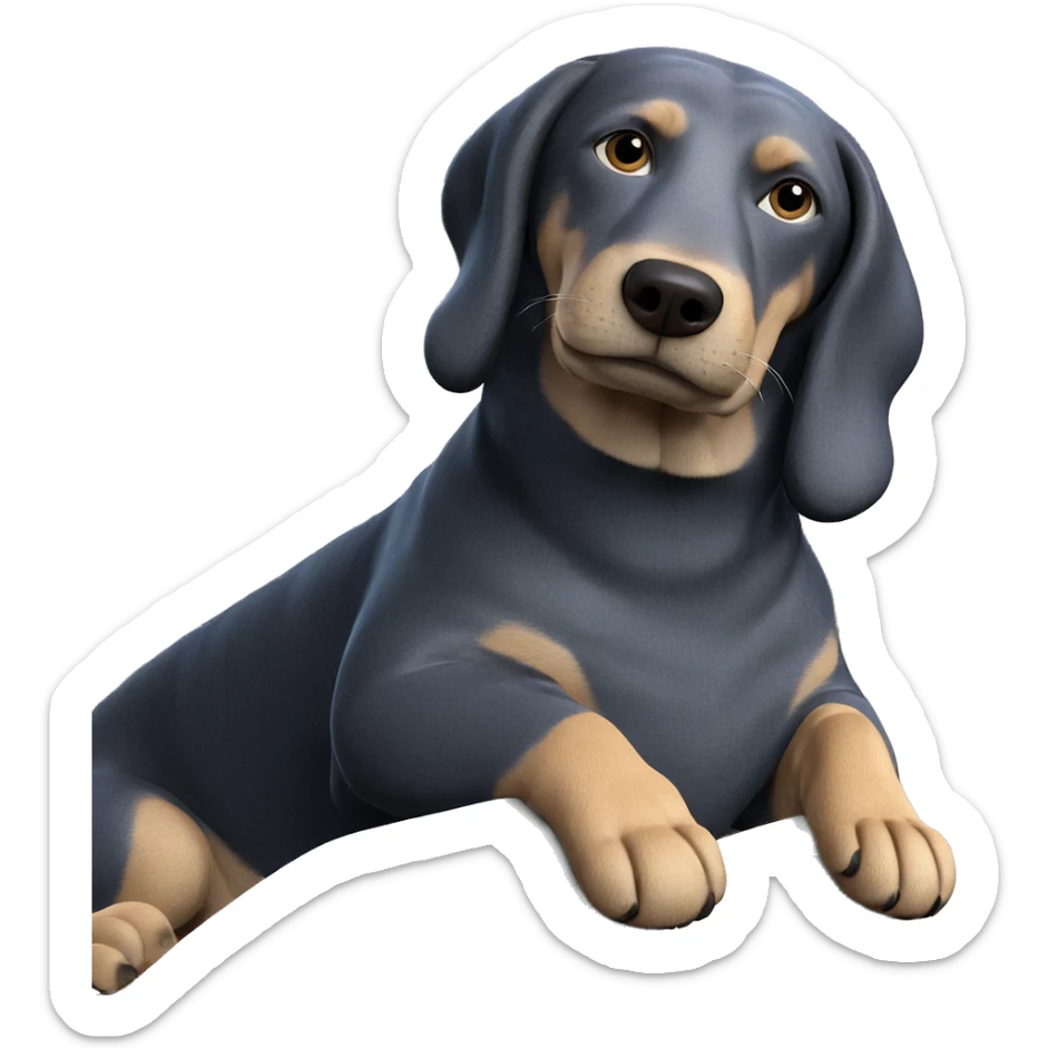 dog reading newspaper quietly sticker