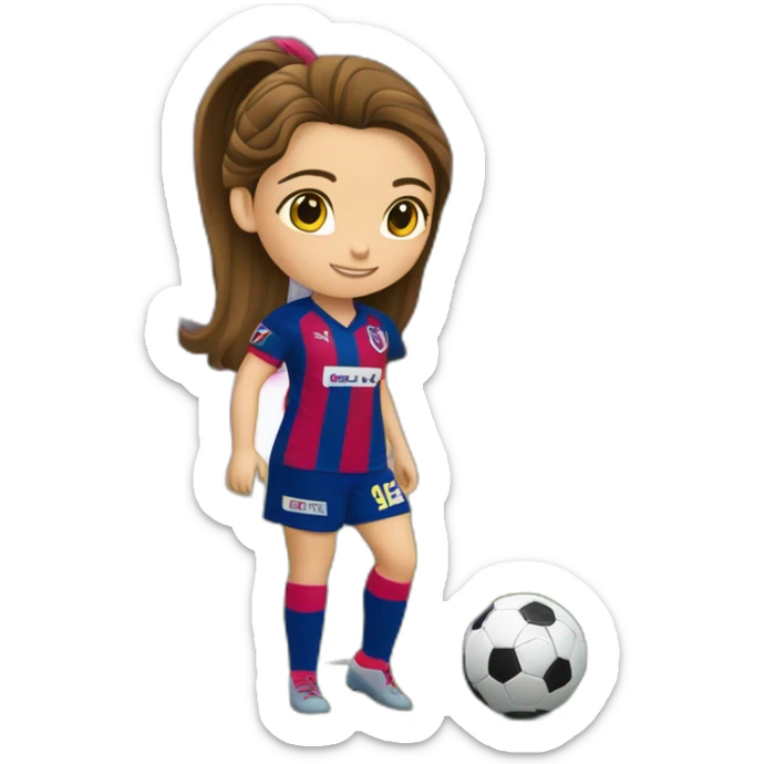 niña futbolista del equipo  SD.Eibar  en el estadio Ipurúa  sticker