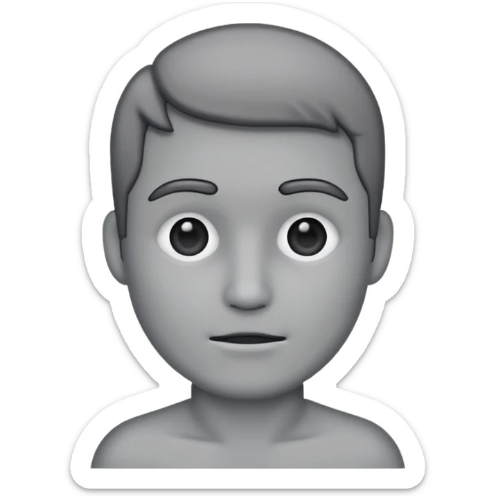 Generate outline of a human. Do not specify any gender and do not add eyes or hair. Also make it gray with a dark gray outline. sticker