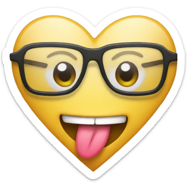 Heart with glasses  sticker