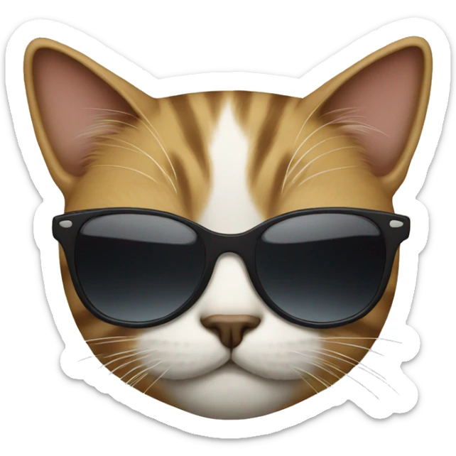 Cat with sunglasses sticker
