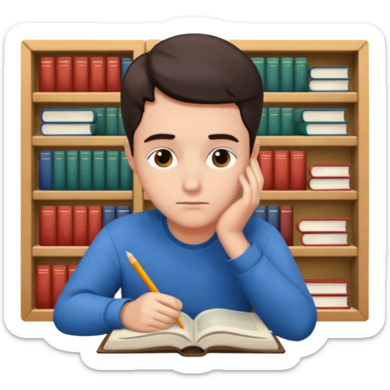 work hard thinking studying learning sticker