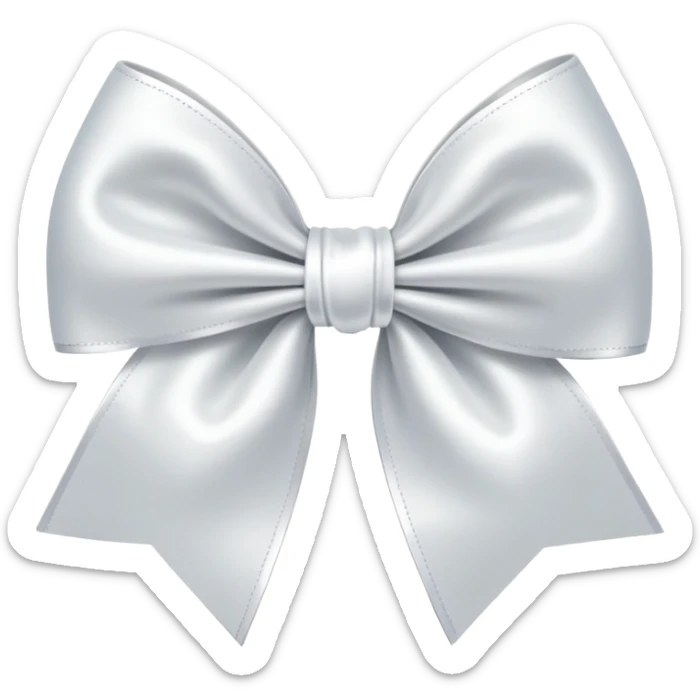 white bow sticker