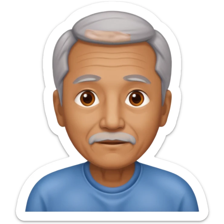 puedes crear una imagen de un abuelo de 63 años con una enfermedad cardiovascular?? sticker