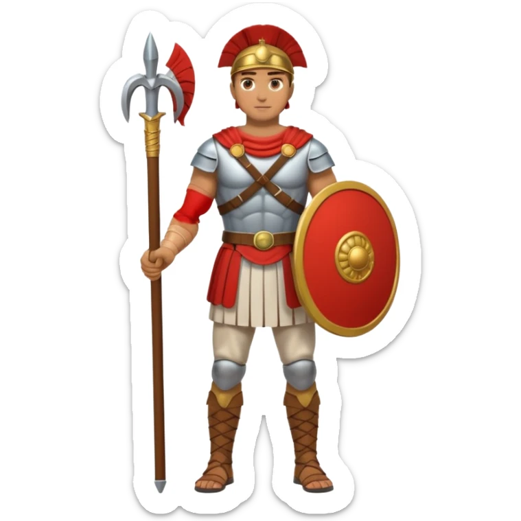 emoji de soldado romano alto y fuerte cuerpo entero sticker