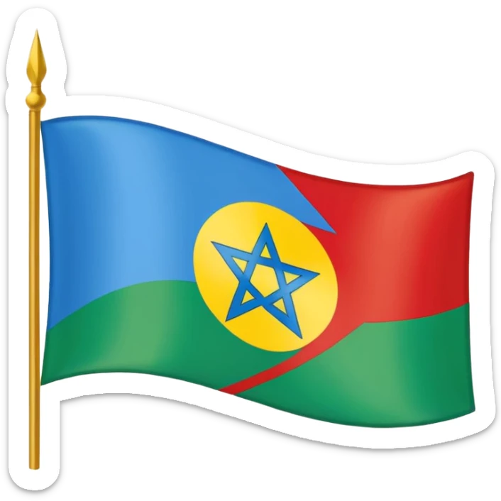 Can you make an emoji of the Amazigh flag sticker