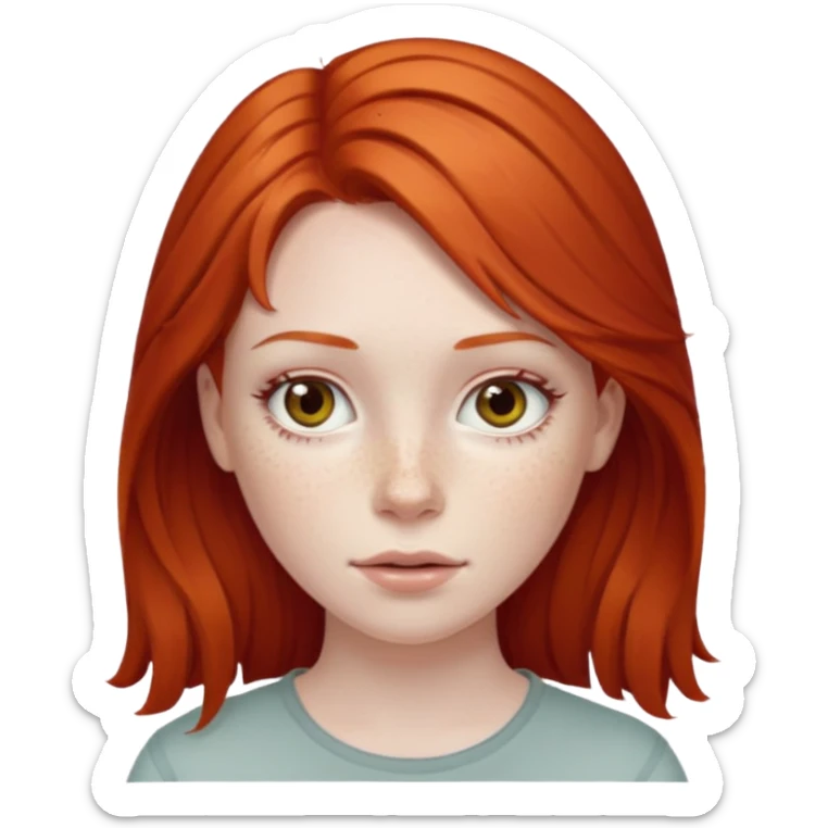 The red-haired girl sticker