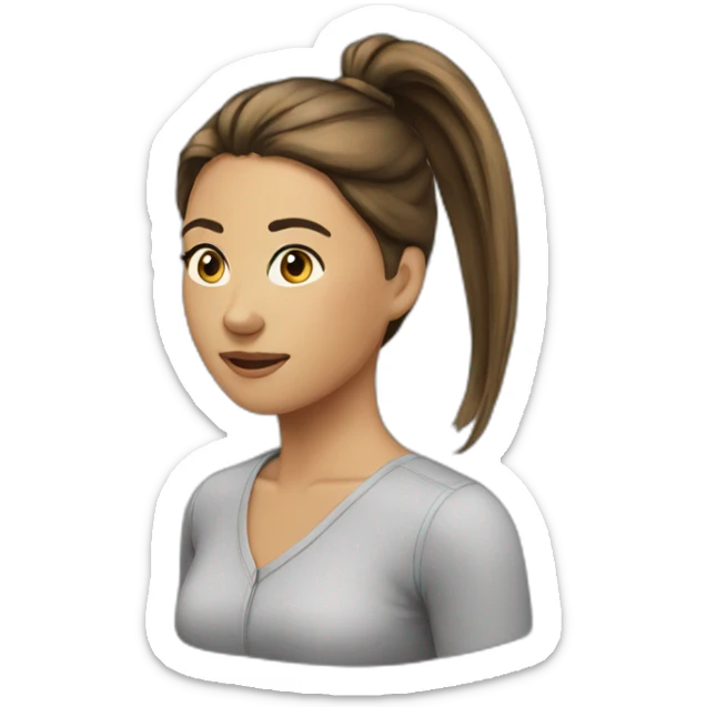 woman-ponytail sticker