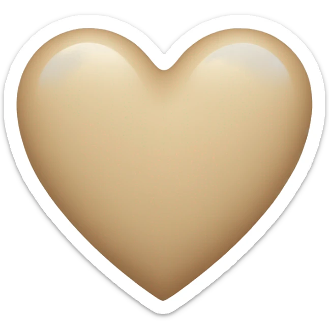 Beige heart  sticker