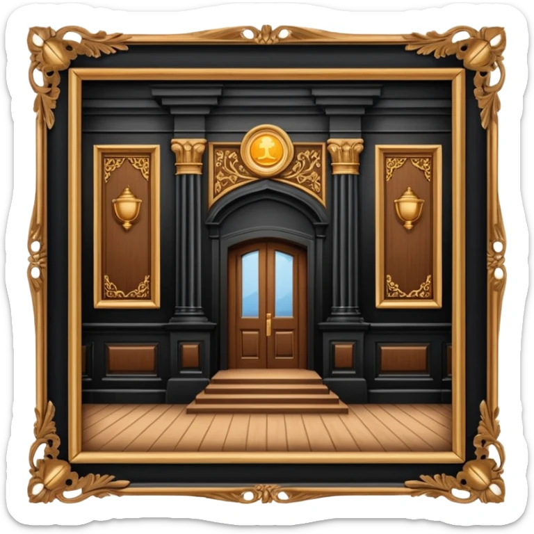 court building inside sticker