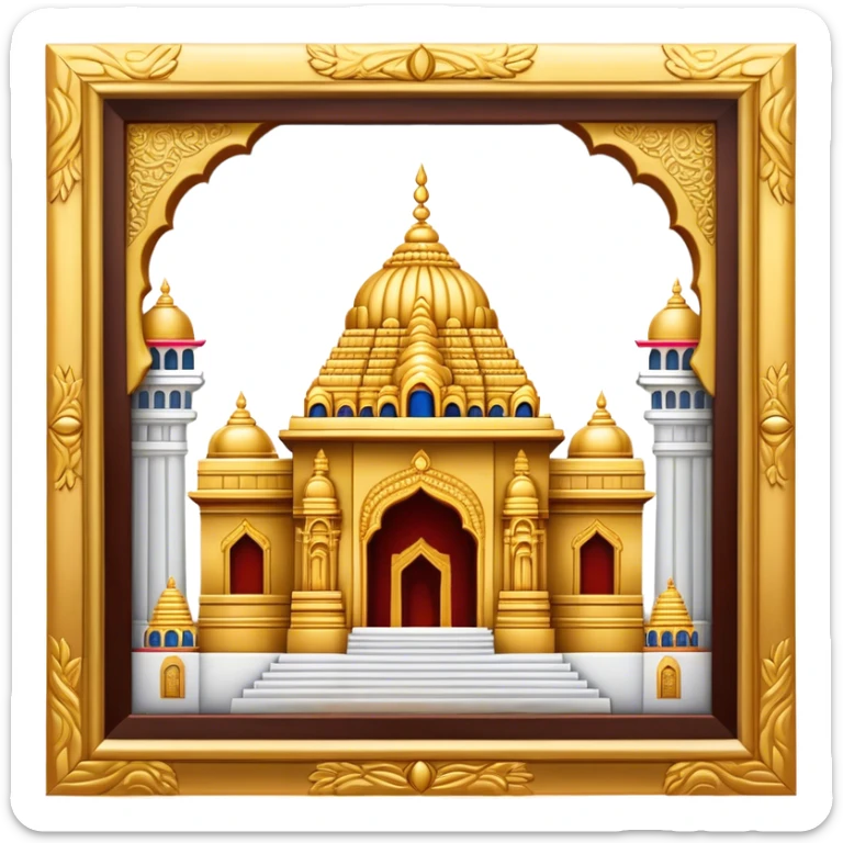 Tirupati Balaji Temple Landmark Emoji – Showcasing the temple’s golden entrance and intricate carvings. sticker