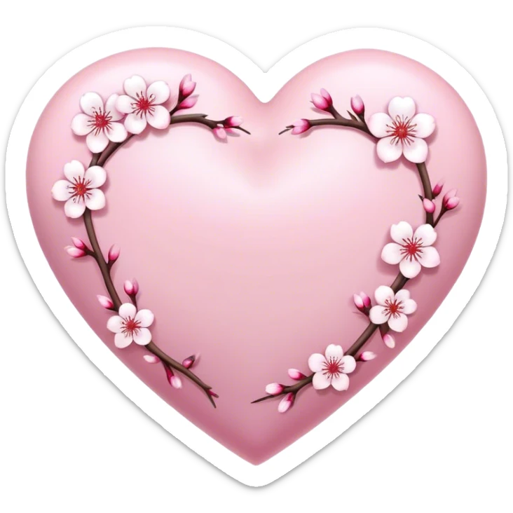 Sakura heart sticker