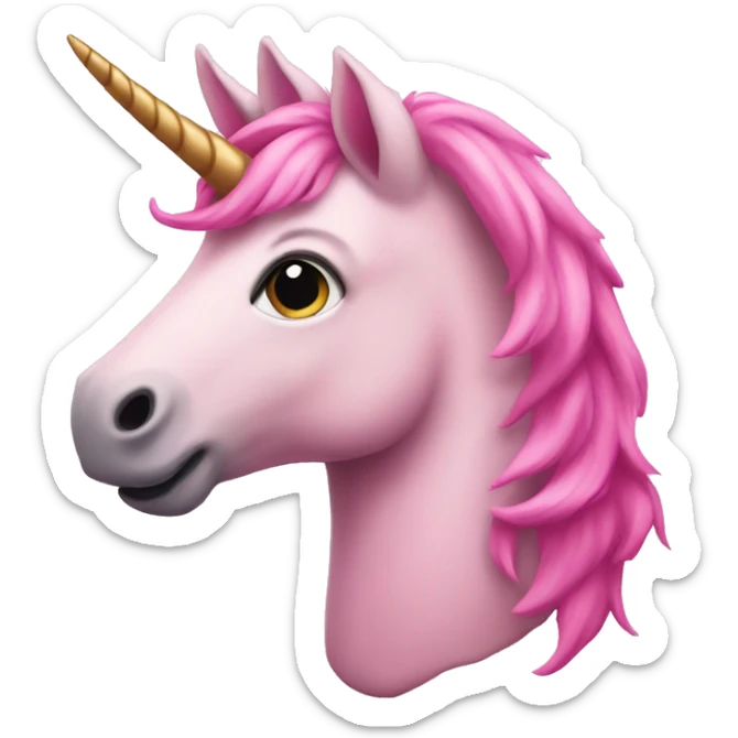 Pink unicorn sticker