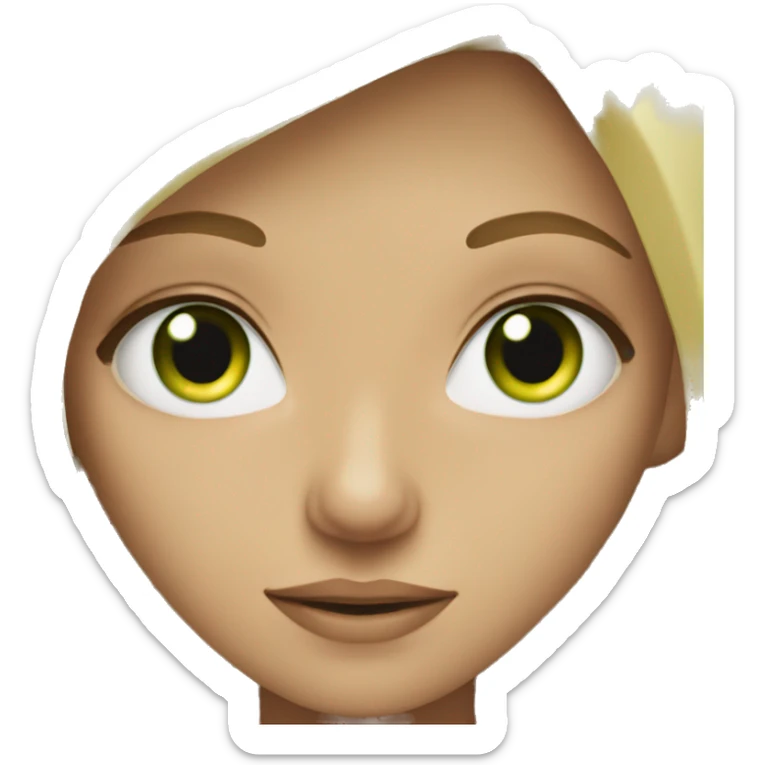A blonde girl have green eyes  sticker