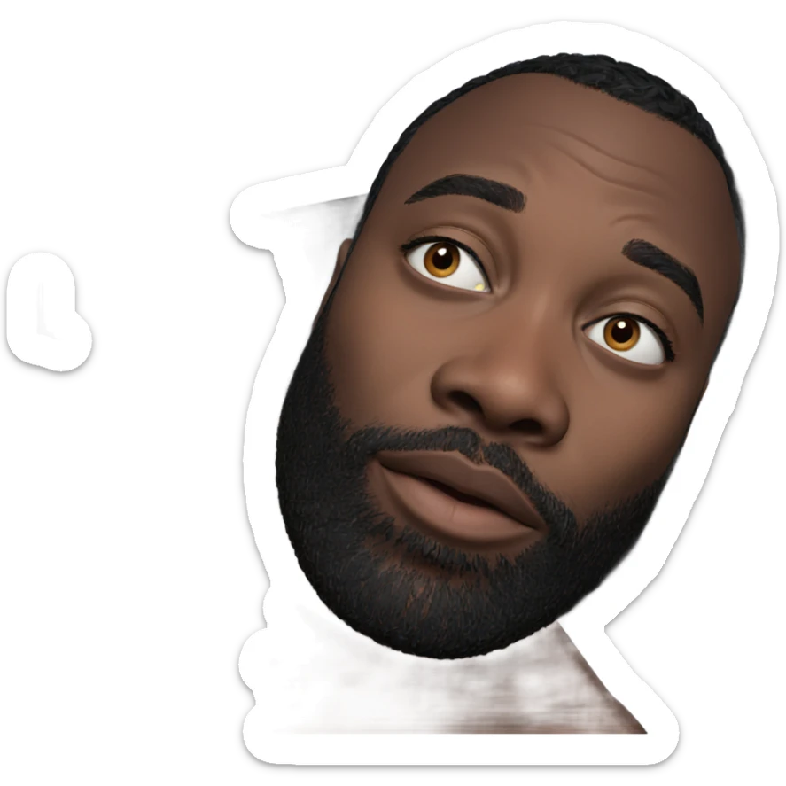 dark-skinned male portrait meme sticker