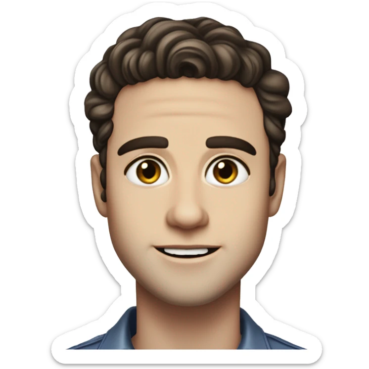 Benjamin Levi Ross is an American stage actor and singer is best known for his work in the Tony Award winning musical Dear Evan Hansen, where he was an understudy for the roles of Evan, Connor and Jared on Broadway and Evan skinny caucasian dark hair sticker