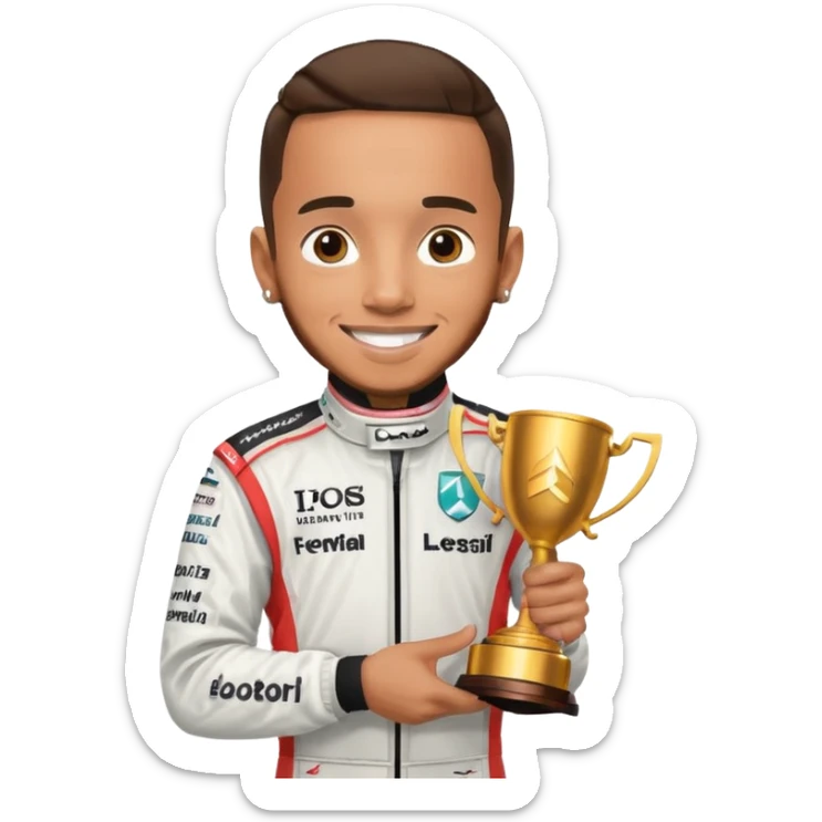 make me a emoji of lewis hamilton of his 7th win iconic pic sticker