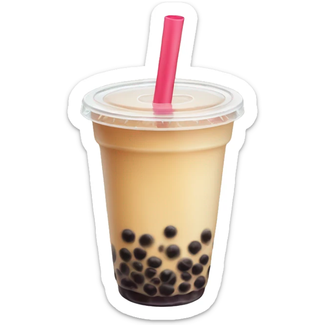 Bubble tea sticker