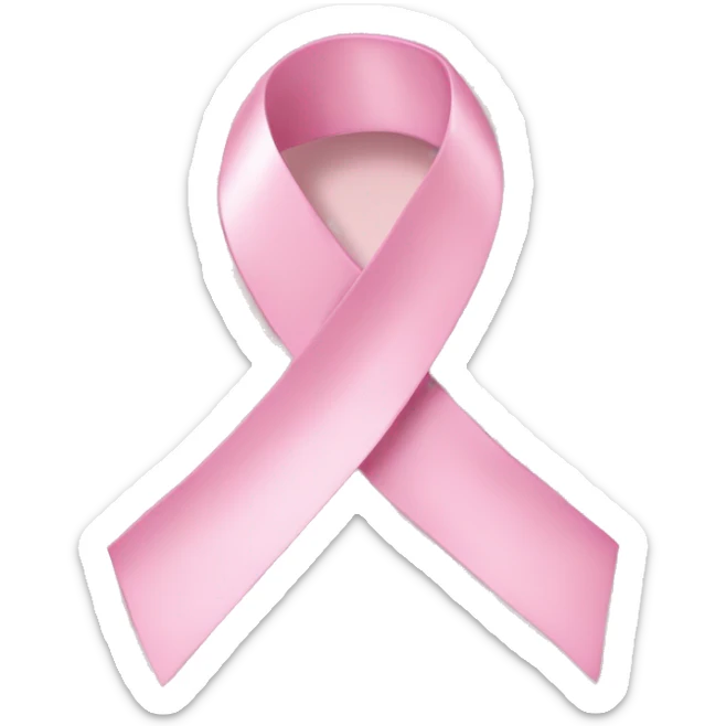 Light pink ribbon sticker