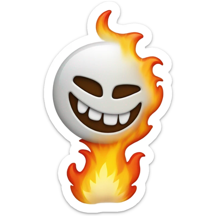 Un squelettes en feu  sticker