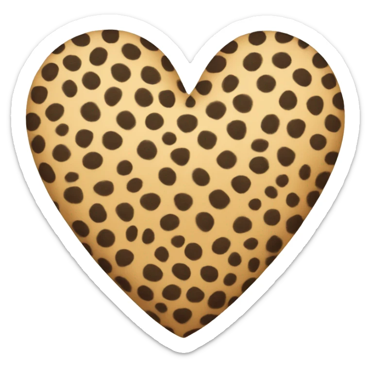 cheetah print heart sticker