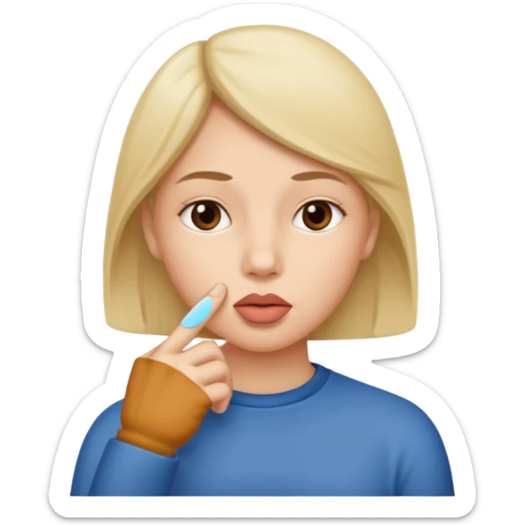 😱😡👿Kuchh Aisa Hi image Rahe Jo Apne Munh per ungali Rakhe Hue silent Rahe Uske Jaisa bahut image bnao sticker