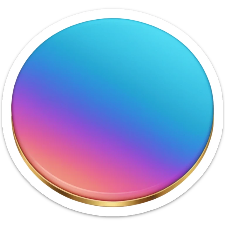 
coin color in in gradient of turquoise, blue, pink, purple, and coral
Rotate coin 45 degree   sticker