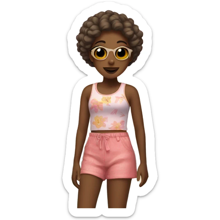 Summer girl sticker