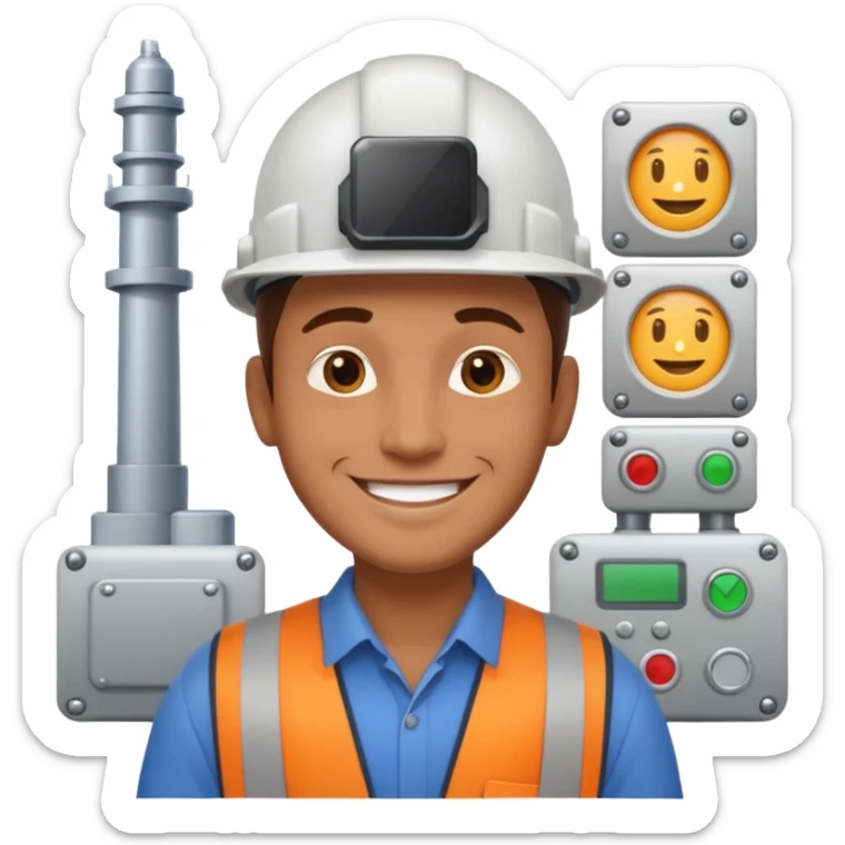 podrias hacer un emoji que representea un hombre ingeniero de sistemas sticker