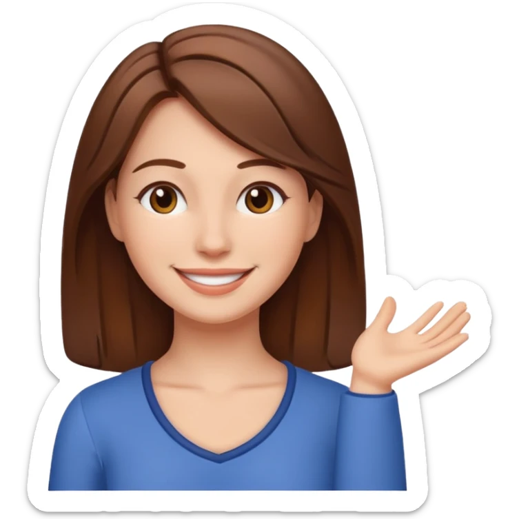 Feeling relaxed and happy at office for woman with a smile on face and with a calm attitude  sticker